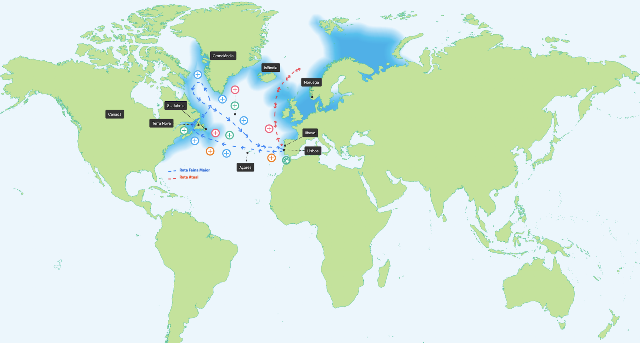 Distribuição Geográfica do Bacalhau